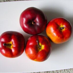 Vintage Faux Fruit Apples Set of 4